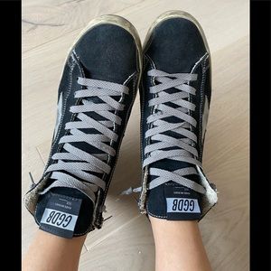 💙 GOLDEN GOOSE 💙 high top Fancy sneakers
